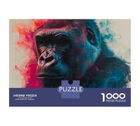 Adult Jigsaw Puzzles 1000 Pieces Gorilla Wall Art Print-1 Jigsaws for Adults Toy Wall Decor Home Decoration Educational Challenge 70x50cm/1000pcs