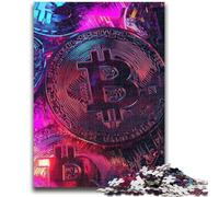 Adult Jigsaw Puzzles 1000 Pieces Graffiti Bitcoin for And from 14 Years And over Play Toys Because It Is Ideal As A Gift for The Whole Family 50x75cm