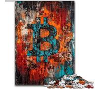 Adult Jigsaw Puzzles 1000 Pieces Graffiti Bitcoin,Help The Brain Exercise Addictive Toys to Cultivate Patience Perfect Decoration 50x75cm