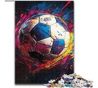 Adult Jigsaw Puzzles 1000 Pieces Graffiti Football, Toys Educational Games Stress Relieving Enhance Love between Couples (Size 50x75cm)