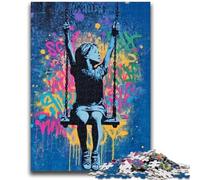 Adult Jigsaw Puzzles 1000 Pieces Graffiti Little Girl Adult Jigsaw,Educational Games Home Decoration Unique Home Decor And Gifts (26x38cm)