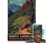 Adult Jigsaw Puzzles 1000 Pieces Grandfather Mountain SD Ideal Cut Decor Brain Teaser Gift Idle Fun Time Birthday Hobby Gift (38x26cm)
