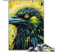 Adult Jigsaw Puzzles 1000 Pieces Green Crow 1000-Piece Jigsaw Puzzle Challenging Brain Teaser for Teenager, Family Game Night Fun 50x75cm