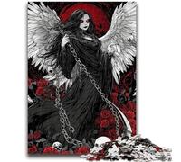 Adult Jigsaw Puzzles 1000 Pieces Grim Reaper Girl Adult Puzzles,Decompressing Intellectual Educational Toy Birthday Gift (75x50cm)
