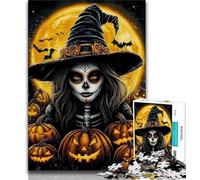 Adult Jigsaw Puzzles 1000 Pieces Halloween Witch Adult Jigsaw,Educational Games Home Decoration Unique Home Decor And Gifts 26x38cm