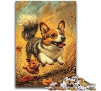 Adult Jigsaw Puzzles 1000 Pieces Happy Corgi Challenging Game And Family Play Wall Decoration Unique Birthday And Xmas Gifts 26x38cm
