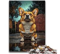 Adult Jigsaw Puzzles 1000 Pieces Happy Corgi for 14+ Unique Challenge Game Family Games Christmas Birthday Gifts 50x75cm