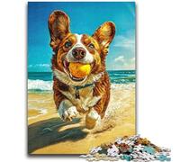 Adult Jigsaw Puzzles 1000 Pieces Happy Corgi Help The Brain Exercise Addictive Toys to Cultivate Patience Perfect Decoration 50x75cm