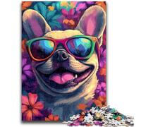 Adult Jigsaw Puzzles 1000 Pieces Happy French Bulldog Adult Jigsaw,Stress Reliever Difficult Challenge Unique Home Decor And Gifts (50x75cm)
