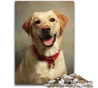 Adult Jigsaw Puzzles 1000 Pieces Happy Labrador Adult Puzzles,Learning Educational Toys Family Games Unique Birthday And Gifts (75x50cm)