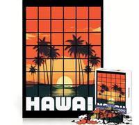 Adult Jigsaw Puzzles 1000 Pieces Hawaii Zen Sunset Scenery Clean Edge Game Mind Exercise Toy Slow Play Fun Birthday Hobby Gift (38x26cm)