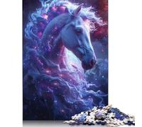 Adult Jigsaw Puzzles 1000 Pieces Head of A Cosmic Horse Puzzle for Adults And Teenager for Adults Puzzle Gifts 1000pcs (75x50cm)
