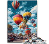 Adult Jigsaw Puzzles 1000 Pieces Hot Air Balloon Teenager Jigsaw,Stress Reliever Staycation Kill Time Home Decoration Toys (26x38cm)