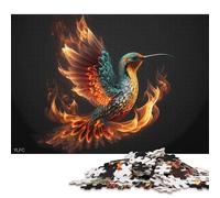 Adult Jigsaw Puzzles 1000 Pieces Hummingbird Made by Fire Wooden Puzzle Jigsaws for Adults Jigsaw Puzzles for Adults 1000pcs (75x50cm)