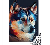Adult Jigsaw Puzzles 1000 Pieces Husky Abstract Wooden Puzzle for Adults And Teenager Home Decoration Puzzle Toys 1000pcs (75x50cm)