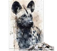 Adult Jigsaw Puzzles 1000 Pieces Hyena Wild Laughter Paper Jigsaw Puzzles for Adults Educational Game Challenge Toy 1000pcs (38x26cm)