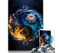 Adult Jigsaw Puzzles 1000 Pieces Ice And Fire 1000 Pieces for Teenagers,Birthday Present, Gifts, Wall Art for Age 14 Years Up 26x38cm