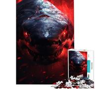 Adult Jigsaw Puzzles 1000 Pieces Inferno Eyes of The Shark Difficult And Challenge Improve Memory Educational Toy for Ages 14 And over (50x75cm)