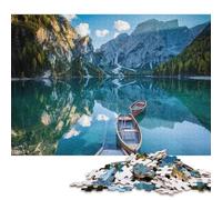 Adult Jigsaw Puzzles 1000 Pieces Italy Dolomites Alps Wooden Puzzles for Adults Puzzles Brain Teaser Puzzle 1000pcs (75x50cm)