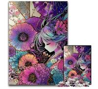Adult Jigsaw Puzzles 1000 Pieces Japanese Anime Girl Cardboard Jigsaw Puzzles for Birthdays, Holidays, Best for Christmas 26X38CM