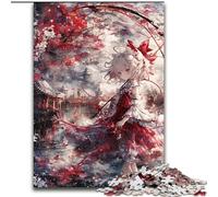 Adult Jigsaw Puzzles 1000 Pieces Japanese Anime Girl, Elephant Toy Intellectual Game Birthday Present, Gifts, Wall Art for Ages 14+ (Size50x75cm)