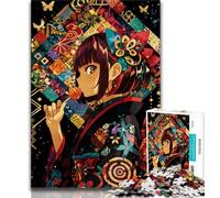 Adult Jigsaw Puzzles 1000 Pieces Japanese Female Ninja Warrior,Help The Brain Exercise Addictive Toys to Cultivate Patience Gift For Birthdays (38x26cm)