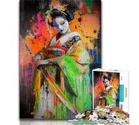 Adult Jigsaw Puzzles 1000 Pieces Japanese Geisha,Educational Games Home Decoration Educational Game for Birthday,Chrismas (38x26cm)