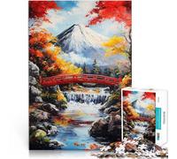 Adult Jigsaw Puzzles 1000 Pieces Japanese Mountain Landscape Lustige Spiele Lustige Aktivitäten für zu Hause, Geburtstagsgeschenk, Reisegeschenk,75x50cm