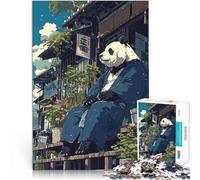 Adult Jigsaw Puzzles 1000 Pieces Japanese Panda Bear Anime pädagogische Herausforderung Kunstwerk Geschenk52x38cm