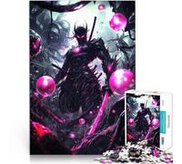 Adult Jigsaw Puzzles 1000 Pieces Japanese Samurai in Pink Bubbles Analyse und Logik einzigartiges Herausforderungsspiel52x38cm