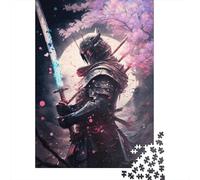 Adult Jigsaw Puzzles 1000 Pieces Japanese Samurai Wooden Puzzles for Adults Sustainable Puzzle Games 1000pcs (75x50cm)