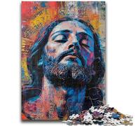 Adult Jigsaw Puzzles 1000 Pieces Jesus Graffiti Teenager Puzzles,Stress Reliever Difficult Challenge Secret Santa Gifts (50x75cm)