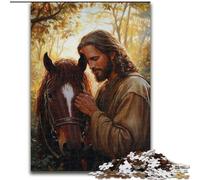 Adult Jigsaw Puzzles 1000 Pieces Jesus, Toys Educational Games Stress Relieving Enhance Love between Couples (Size 50x75cm)