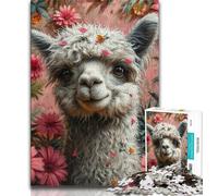 Adult Jigsaw Puzzles 1000 Pieces Jungle Alpaca 1000 Piece Puzzle,Challenging Family Activity Games DIY Toy for Home Wall Decor Gifts (size 75x50cm)