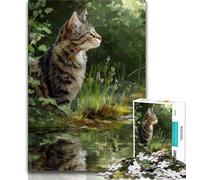 Adult Jigsaw Puzzles 1000 Pieces Jungle Cat Adult Puzzles,Challenging Game Toys Wall Decoration Unique Birthday And Xmas Gifts (size 75x50cm)