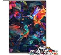 Adult Jigsaw Puzzles 1000 Pieces Jungle Hummingbird,Help The Brain Exercise Addictive Toys to Cultivate Patience Enhance Memory 38X26CM
