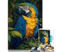 Adult Jigsaw Puzzles 1000 Pieces Jungle Parrot Adult Puzzles,family Fun Games Is Ideal As A Gift for The Whole Family (size 75x50cm)