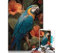 Adult Jigsaw Puzzles 1000 Pieces Jungle Parrot Adult Puzzles,Learning Educational Toys Family Games Unique Birthday And Gifts 75x50cm