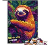 Adult Jigsaw Puzzles 1000 Pieces Jungle Sloth,Help The Brain Exercise Addictive Toys to Cultivate Patience Enhance Memory 50X75CM