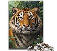 Adult Jigsaw Puzzles 1000 Pieces Jungle Tiger Adult Puzzles,Learning Educational Toys Family Games Unique Birthday And Gifts (75x50cm)