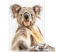 Adult Jigsaw Puzzles 1000 Pieces Koala Selfie Paper Puzzles for Adults Sustainable Puzzle Games 1000pcs (38x26cm)