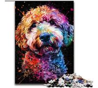 Adult Jigsaw Puzzles 1000 Pieces Lagotto Romagnolo Dog Art Impossible Jigsaw Puzzles for Adults Home Decor Gift, Brain Teaser Game (Size 26x38cm)