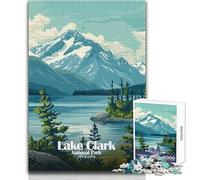 Adult Jigsaw Puzzles 1000 Pieces Lake Clark National Park, Alaska Educational Games Difficult Hard Gift For Birthdays Size 38x52cm