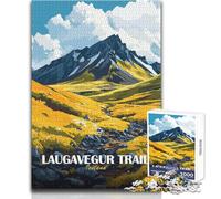 Adult Jigsaw Puzzles 1000 Pieces Laugavegur Trail Iceland Landscape Art Educational Games Difficult Hard Gift For Birthdays Size 50x75cm