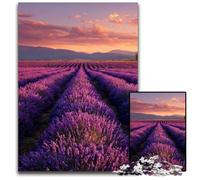 Adult Jigsaw Puzzles 1000 Pieces Lavender Garden Wooden Jigsaw Puzzles Family Interactive Game, Brain Teaser Gift, Educational Toy 50X75CM