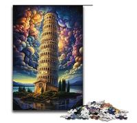 Adult Jigsaw Puzzles 1000 Pieces Leaning Tower of Pisa Italy Home Decoration Puzzle Toys Deal As Gifts for The Whole Family 1000 PCS(38x26cm)