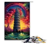 Adult Jigsaw Puzzles 1000 Pieces Leaning Tower of Pisa Italy Home Decoration Puzzle Toys Deal As Gifts for The Whole Family 1000PCS(75x50cm)