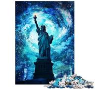 Adult Jigsaw Puzzles 1000 Pieces Liberty in The Stars Jigsaw Puzzles for Teenagers Pattern Assembly Difficult And Challenge Challenging Family Fun Game (38x26cm/1000pcs)