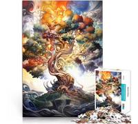 Adult Jigsaw Puzzles 1000 Pieces “life Tree” Made of cardboard,for 14+ Antistress Vacation at home Killing time Unique Birthday size:38x52cm/14.96x20.47inch
