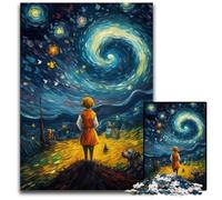 Adult Jigsaw Puzzles 1000 Pieces Little Prince of The Night Sky Wooden Jigsaw Puzzles Games Toys Gift, Unique Birthday And Gifts for And Age 14 Years Up 50X75CM